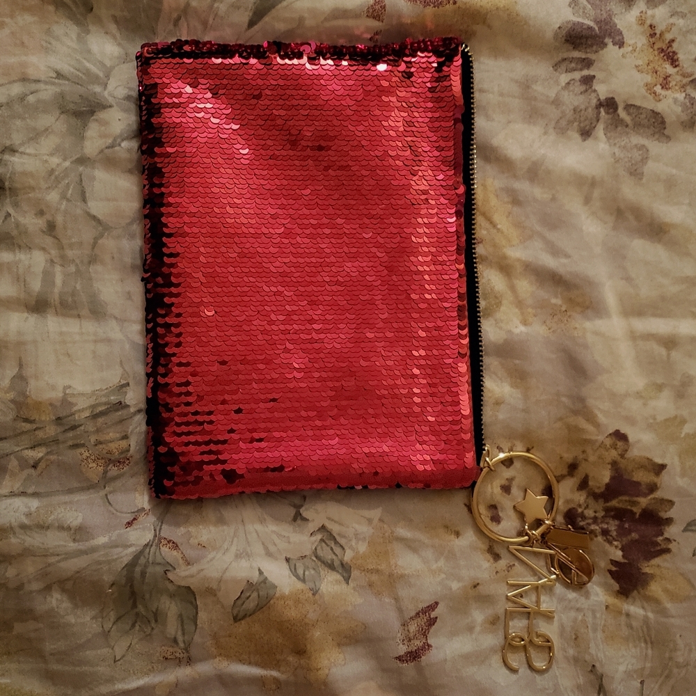 NARS Studio 54 Red and Fuschia Sequin Cosmetic Bag - Picture 1 of 4